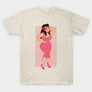 Curvy Pin Up Girl T-Shirt